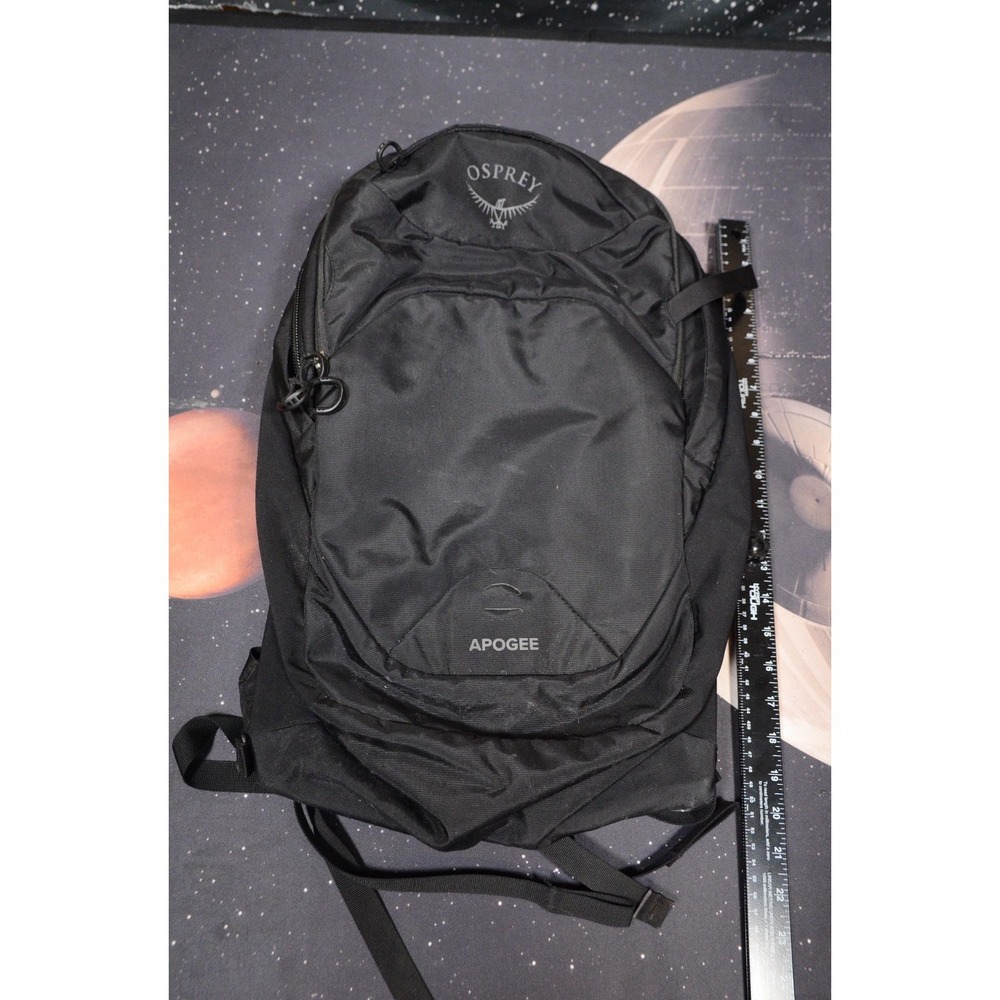 Osprey Black Apogee 24/7 Backpack Laptop Compartment Men Travel Bag Daypack